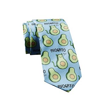 Avogato Cat Necktie Funny Nerdy Novelty Tie for Men Guys