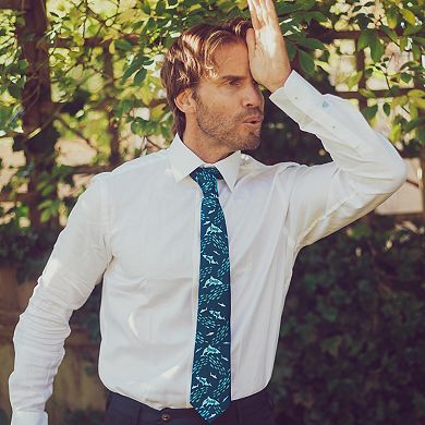 Daddy Shark Necktie Funny Shark Dad Novelty Tie for Men