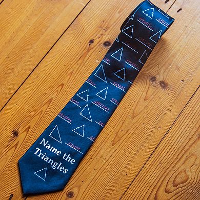 Name The Triangles Necktie Funny Teacher Novelty Tie for Men