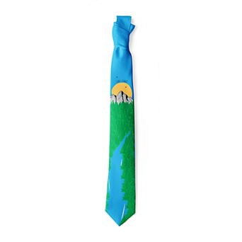 Can I Leave Necktie Funny Nerdy Joke Novelty Tie for Men