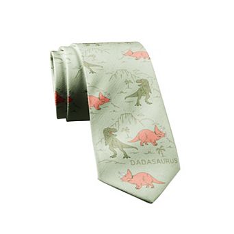 Dadasaurus Necktie Funny Dinosaur Dad Novelty Tie for Men