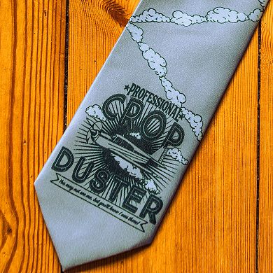 Professional Crop Duster Necktie Funny Fart Tie Gift for Men