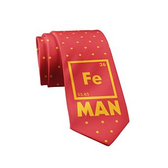 Iron Science Necktie Funny Nerdy Periodic Table Tie for Men