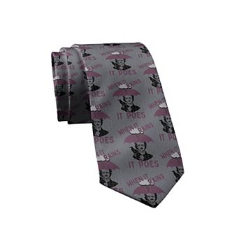 When It Rains It Poes Necktie Funny Nerdy Novelty Gift for Men