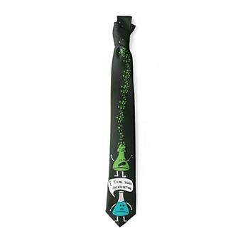 I Think You're Overreacting Funny Science Teacher Tie for Men