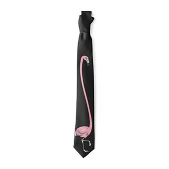 Flamingo Necktie Funny Novelty Tie for Men Gift for Dad