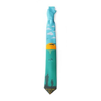 My Fishing Buddy Calls Me Dad Funny Fishing Novelty Tie for Men