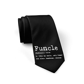 Funcle Definition Necktie Funny Uncle Novelty Tie for Men