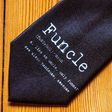 Funcle Definition Necktie Funny Uncle Novelty Tie for Men