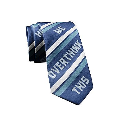 Hold On Let Me Overthink This Funny Sarcastic Nerdy Tie for Men