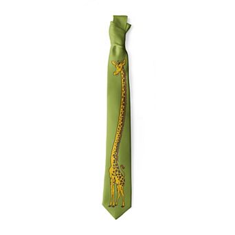 Giraffe Necktie Funny Zoo Animal Novelty Tie Gift for Men