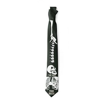 I've Got Your Back Necktie Funny Skeleton Halloween Tie for Men