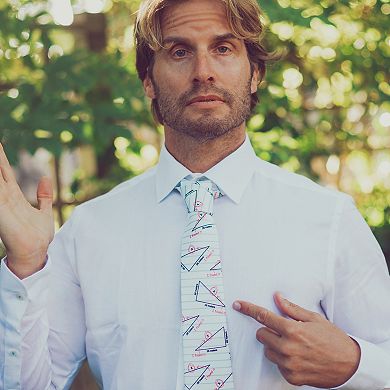 Find X Necktie Funny Math Teacher Nerdy Novelty Tie for Men