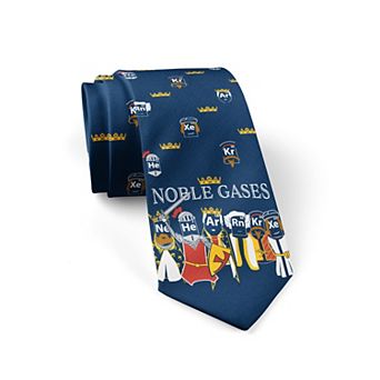 Noble Gases Necktie Funny Science Teacher Chemistry Tie for Men