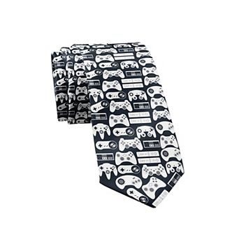 Video Game Controllers Necktie Funny Gaming Novelty Tie for Men