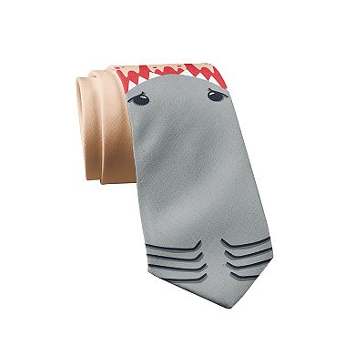 Shark Attack Necktie Funny Shark Tie Novelty Gift for Men