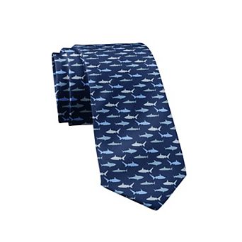 Shark Patterned Necktie Funny Shark Tie Novelty for Men