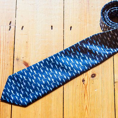 Shark Patterned Necktie Funny Shark Tie Novelty for Men