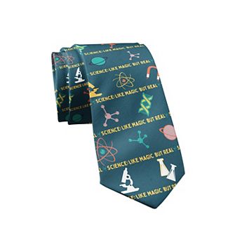 Science Like Magic But Real Necktie Funny Teacher Tie for Men