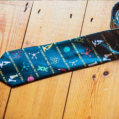 Science Like Magic But Real Necktie Funny Teacher Tie for Men