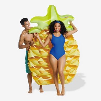 Funsicle 6ft Hot Tropics Inflatable Pool Lounge, Pineapple Design, Yellow, Age 9 and up