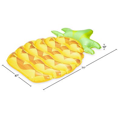 Funsicle 6ft Hot Tropics Inflatable Pool Lounge, Pineapple Design, Yellow, Age 9 and up