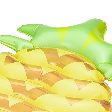 Funsicle 6ft Hot Tropics Inflatable Pool Lounge, Pineapple Design, Yellow, Age 9 and up