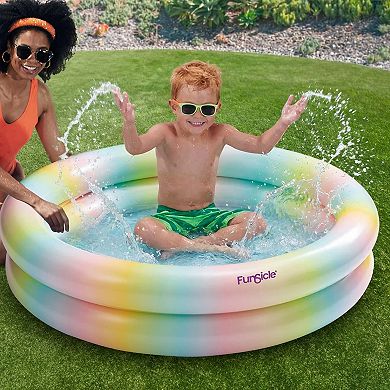 Funsicle Candy Glaze FunRing Inflatable Swimming Pool, 4' x 12", Multicolor, Age 2 and up