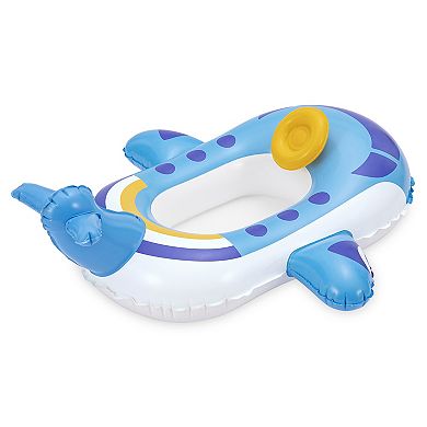 Funsicle Blue Jet, 37" Inflatable Pool Float For Kids, Repair Patch, Ages 1 to 2