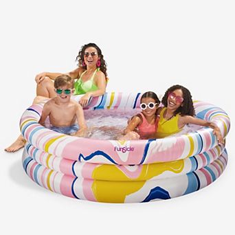 Funsicle Dream Swirl Inflatable Lounge Pool For Kids & Adults, 5.5' x 18", Age 6 and up