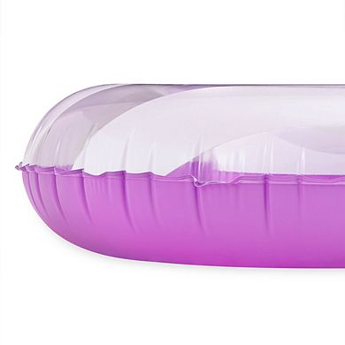 Funsicle Candy Stripes FunTube, 31” Inflatable Pool Float, Purple, Age 9 and up
