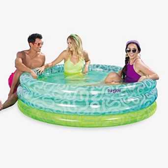 Funsicle Squiggle Inflatable Lounge Pool For Kids & Adults, 5.5' x 18", Age 6 and up