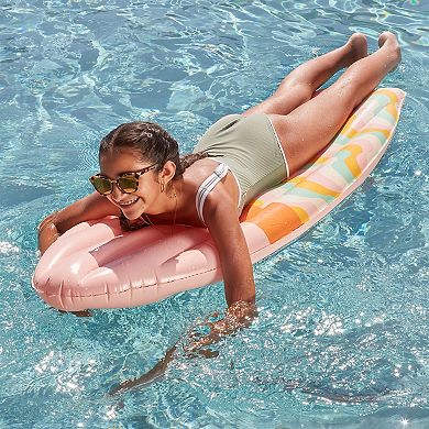 Funsicle Hawaiian Waves Surfboard, 5ft Inflatable Pool Float & Party Decor, Age 9 and up