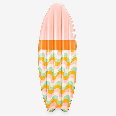 Funsicle Hawaiian Waves Surfboard, 5ft Inflatable Pool Float & Party Decor, Age 9 and up