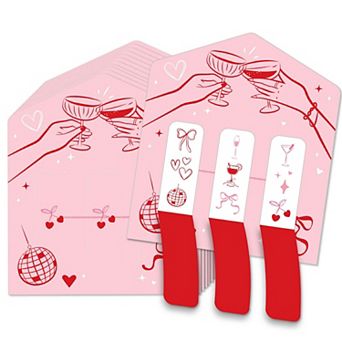 Drinks with the Girls Pull Tabs 3-in-a-Row Game, Birthday, Galentine, Bachelorette Game - Set of 12