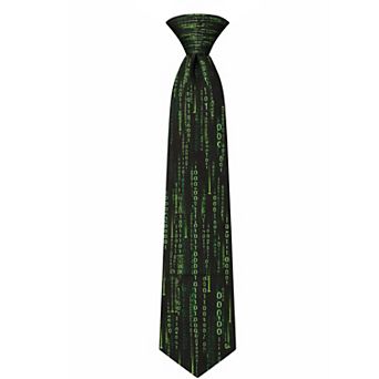 Falling Code Necktie Funny Computer Graphic Novelty Tie for Men