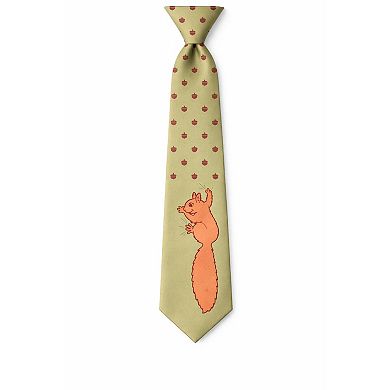 Squirrel and Acorns Necktie Funny Cute Graphic Novelty Tie for Men