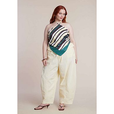 ELOQUII Women's Plus Size Halter Scarf Top