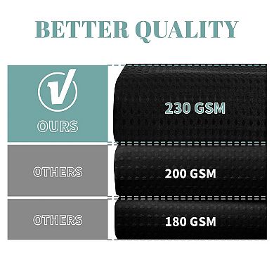 Waffle Weave No Hook Shower Curtain Set Snap In Liner Waterproof Hotel Quality