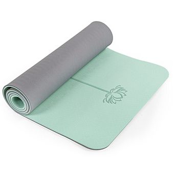 Yoga Mat Non Slip Eco Friendly TPE Anti Tear 1/4 Thick Pilates Fitness with Carry Sling Storage Bag