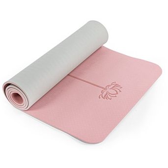 Yoga Mat Non Slip Eco Friendly TPE Anti Tear 1/4 Thick Pilates Fitness with Carry Sling Storage Bag