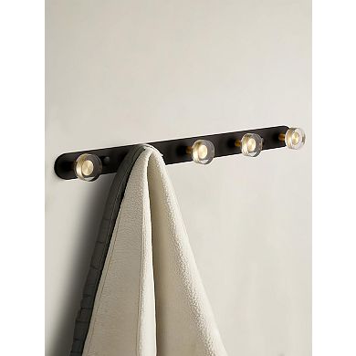 Crystal Coat Rack Wall Mounted Towel Hook Bathroom Kitchen Heavy Duty Zinc Alloy