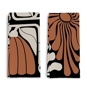 Cotton Waffle Weave Kitchen Towels Absorbent Fast Drying Easy Care Decorative