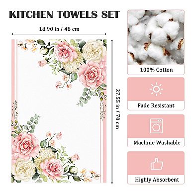 Cotton Kitchen Towels Quick Drying Dish Cloths Decorative Gifts For Home