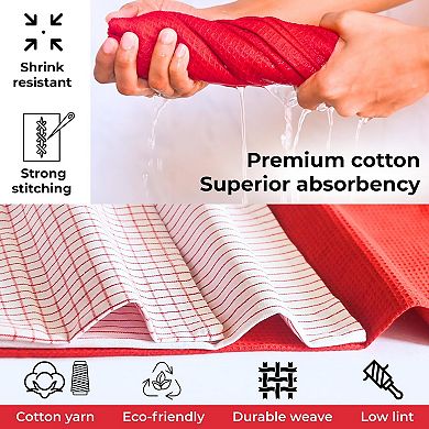 Kitchen Towels Cotton Highly Absorbent Lint Free Soft Durable Versatile Quick Drying