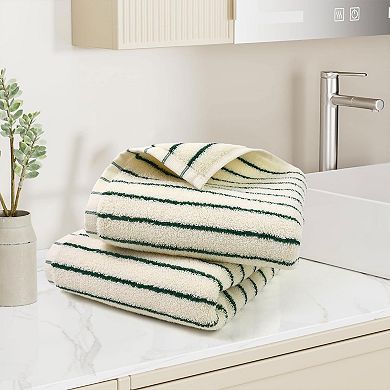 Cotton Striped Kitchen Hand Towels Quick Dry Absorbent Classic Retro