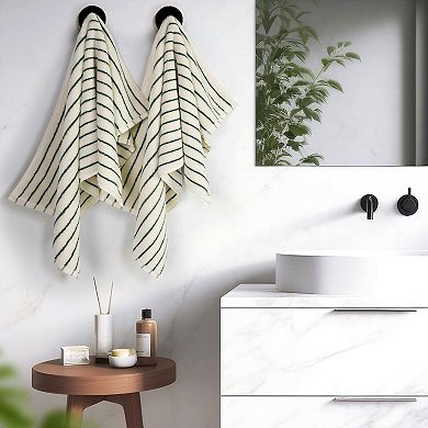 Cotton Striped Kitchen Hand Towels Quick Dry Absorbent Classic Retro