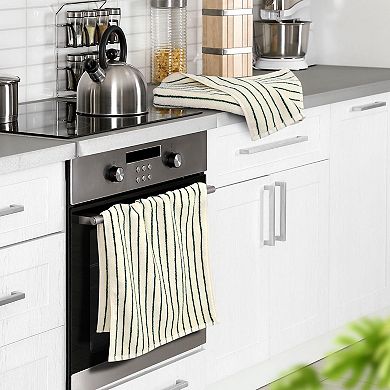 Cotton Striped Kitchen Hand Towels Quick Dry Absorbent Classic Retro