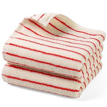 Cotton Striped Kitchen Hand Towels Quick Dry Absorbent Classic Retro