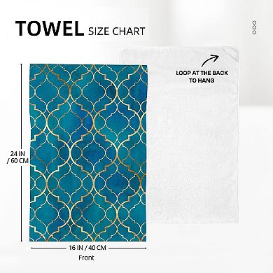 Cutes Botanic Garden Soft Absorbent Kitchen Dish Towel Set 2 Pack Reusable Hanging Loop Home Decor
